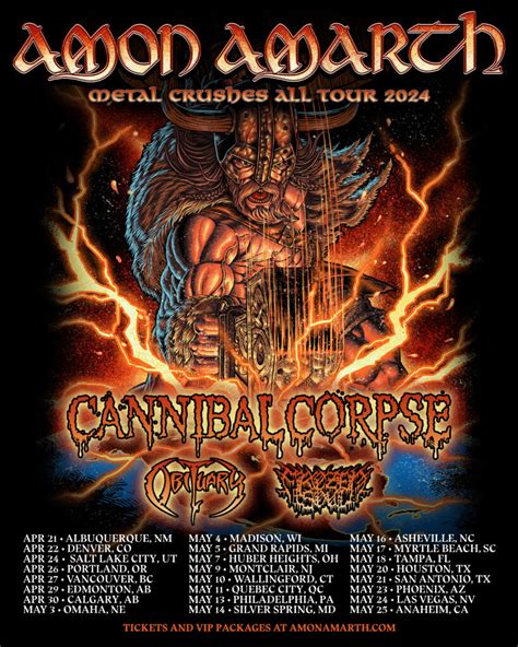 amon amarth upcoming events|Amon Amarth tour dates 2024